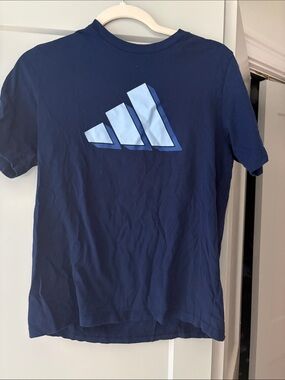 adidas Navy T‑Shirt with Light Blue Logo